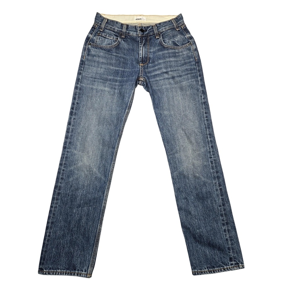ASKK NY Jeans Womens 24 Blue High Rise Straight Leg 100% Cotton USA Denim Pants